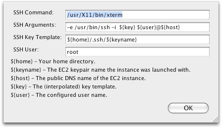 EC2 UI setup for OSX