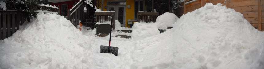 There's still more snow to be shoveled on, and more to come.